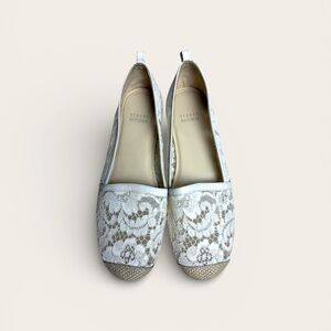 Stuart Weitzman - Cream Lace Espadrilles - Sz 9.5